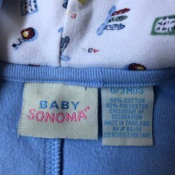 William Sonoma Blue Fleece Boys Snowsuit/Jackey/Coat 0-3 months - Picture 5 of 6